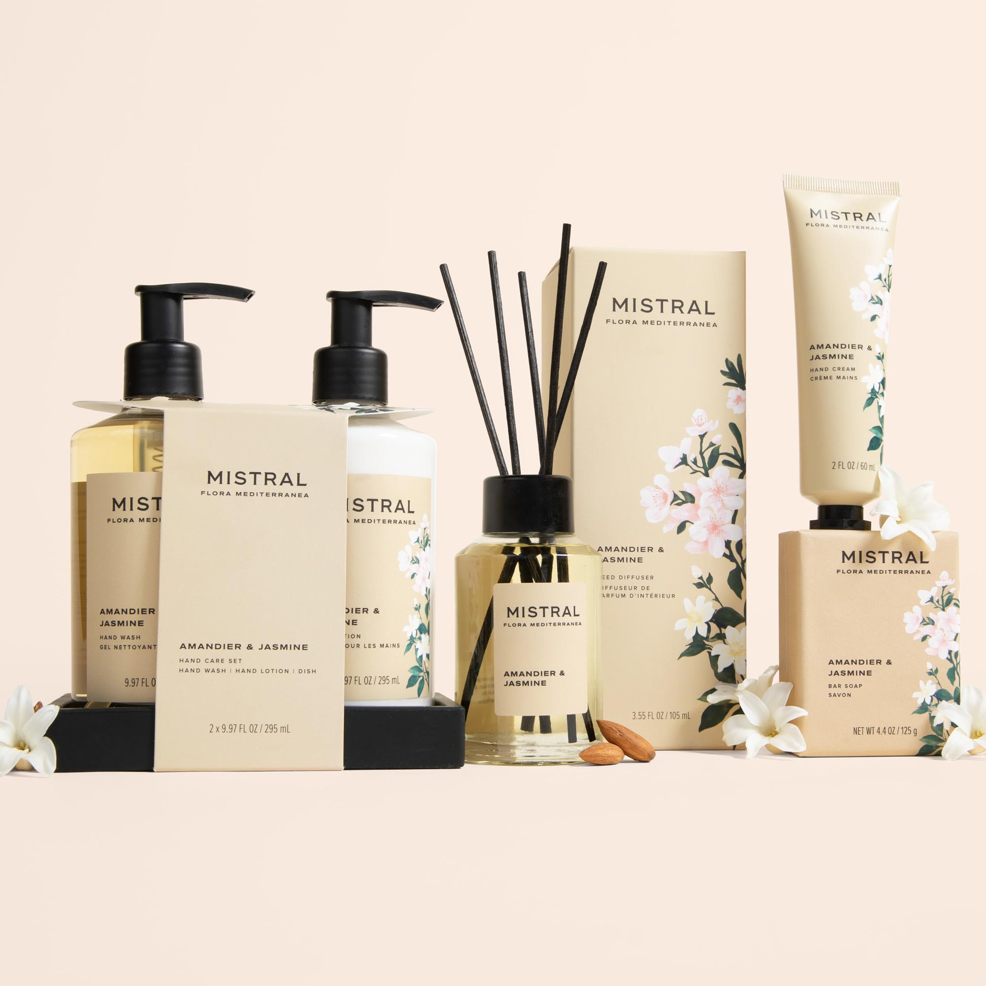 Mistral Flora Mediterranea Hand Cream 2 fl oz Amandier & Jasmine | Luxury French Hand Lotion for Dry Hands | Moisturizing Handcream, Non-Greasy - Image 4