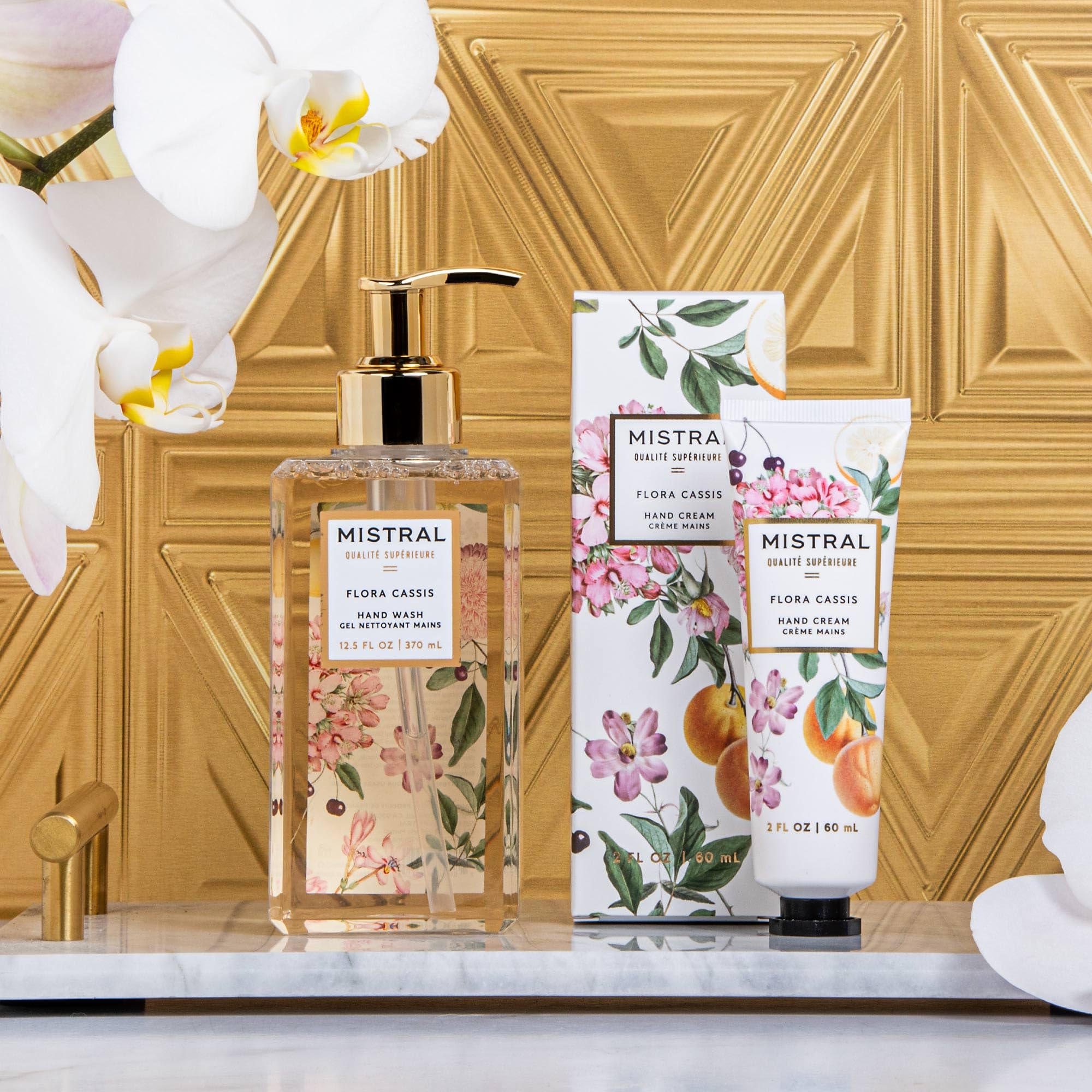 Mistral Luxe Hand Wash - Flora Cassis, 12.5 fl oz | Organic Aloe & Chamomile | Moisturizing Liquid Hand Soap with Sweet Almond Oil | Modern Floral Scent Handsoap, Skin-Friendly, Ideal for Everyday Use - Image 7